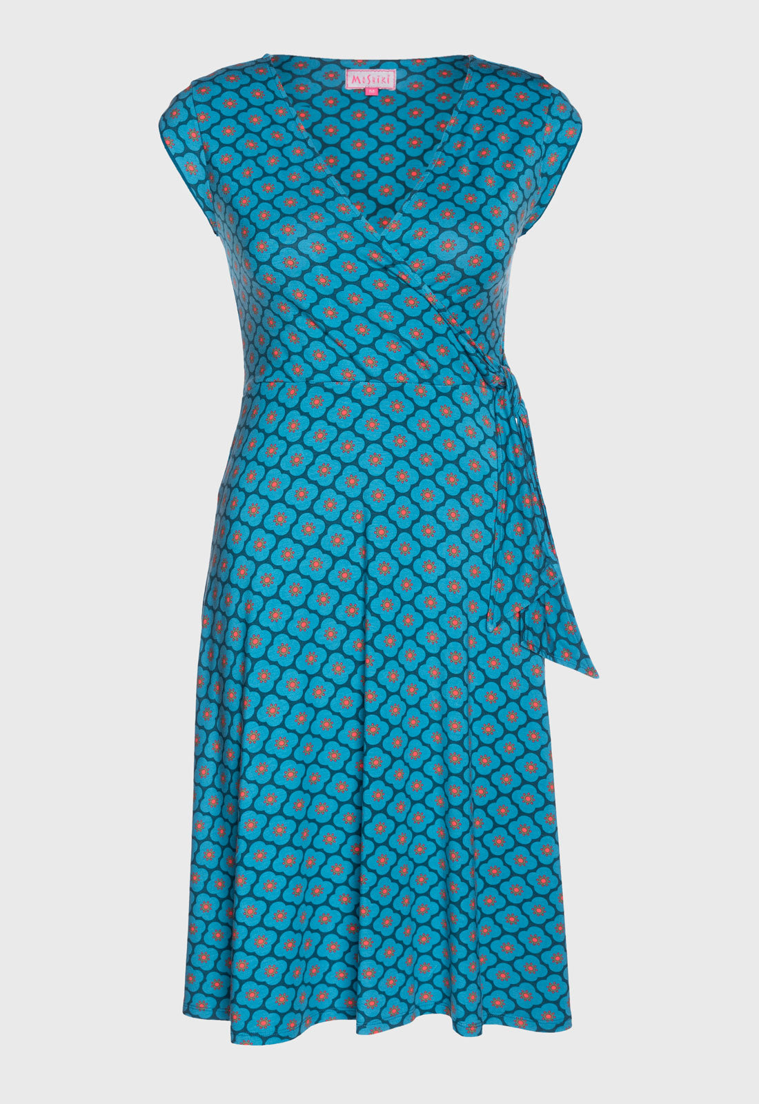 S26Dress-V4 – Kleid in Wickel-Optik mit V-Ausschnitt