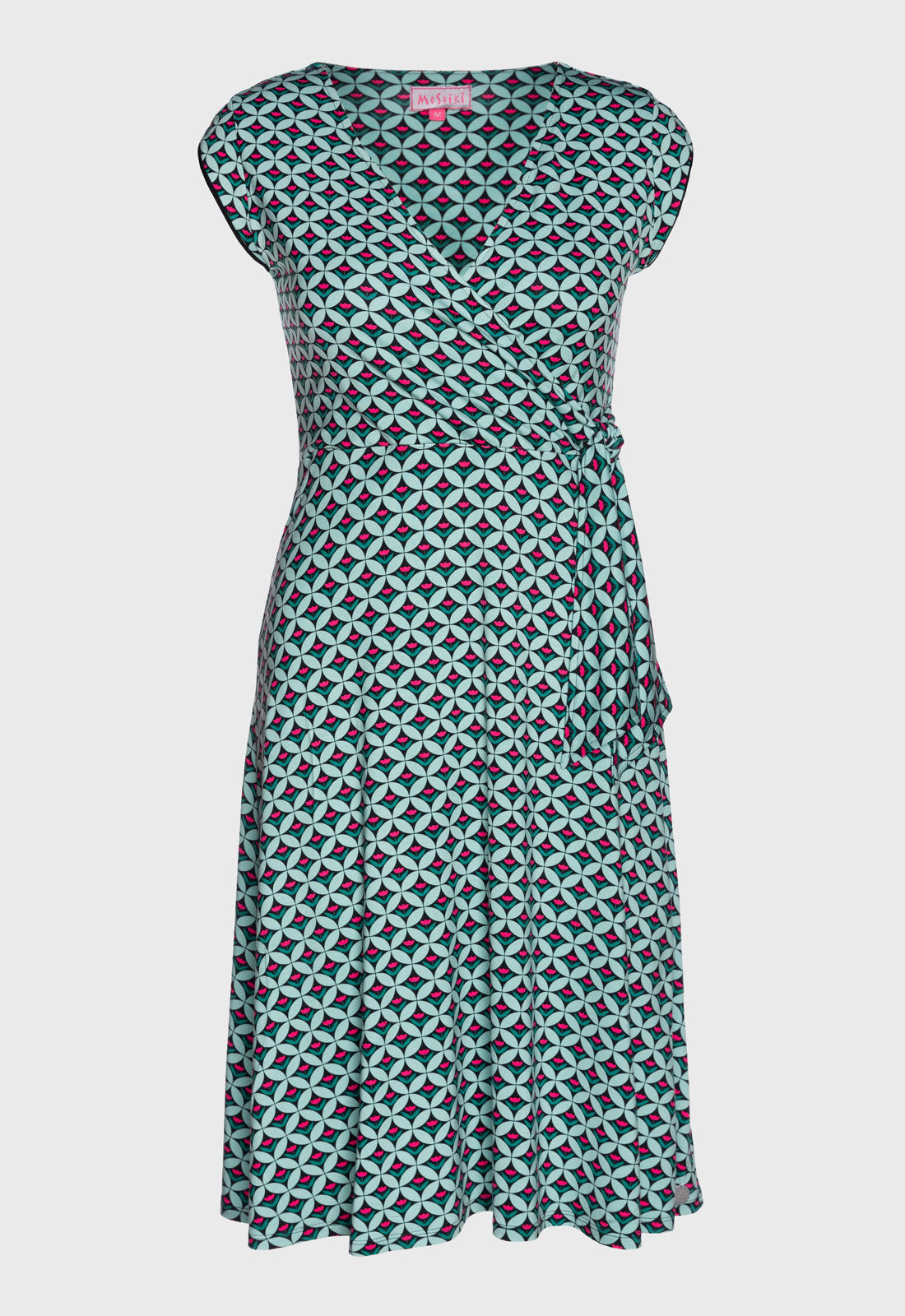 S26Dress-V4 – Kleid in Wickel-Optik mit V-Ausschnitt