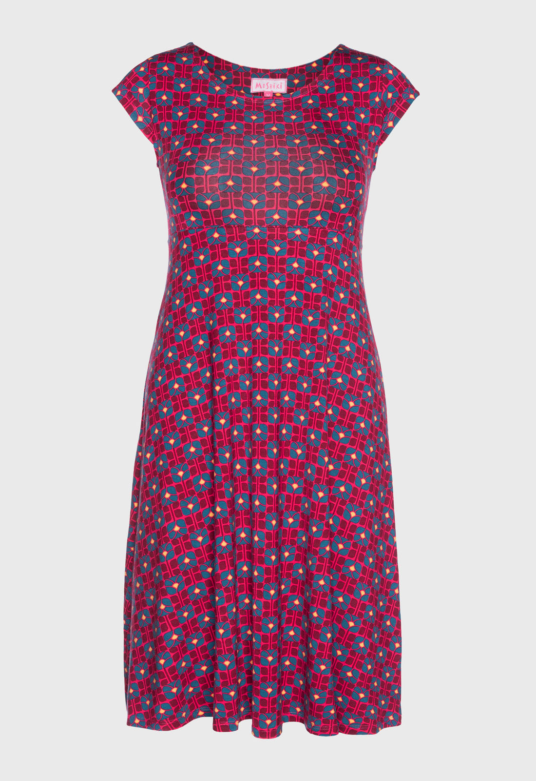 S26Dress-V8 – Kleid mit Cap-Sleeves und schwingendem Rock
