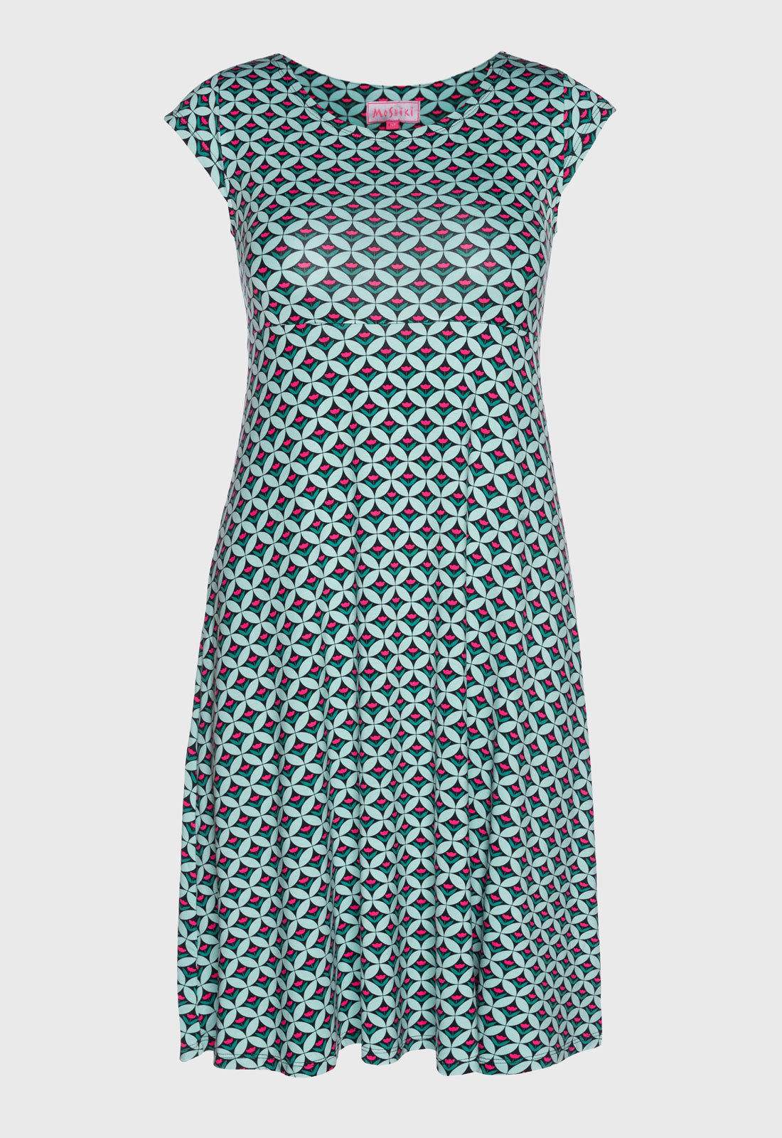 S26Dress-V8 – Kleid mit Cap-Sleeves und schwingendem Rock