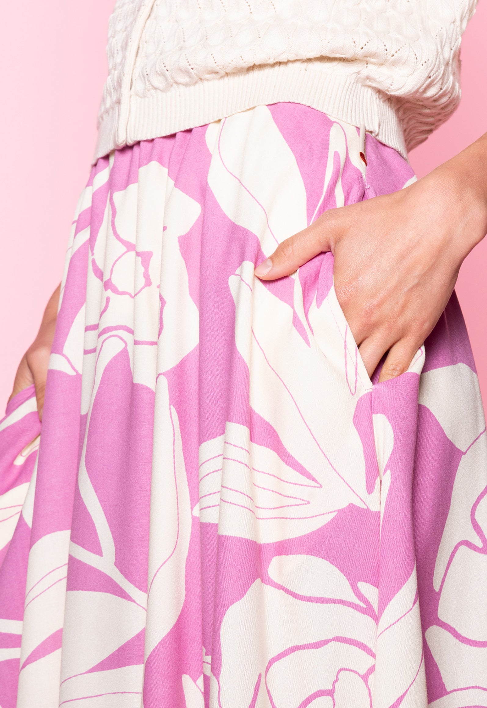 S26Ronit Skirt – Langer, weiter Rock aus 100 % Upcycled Rayon