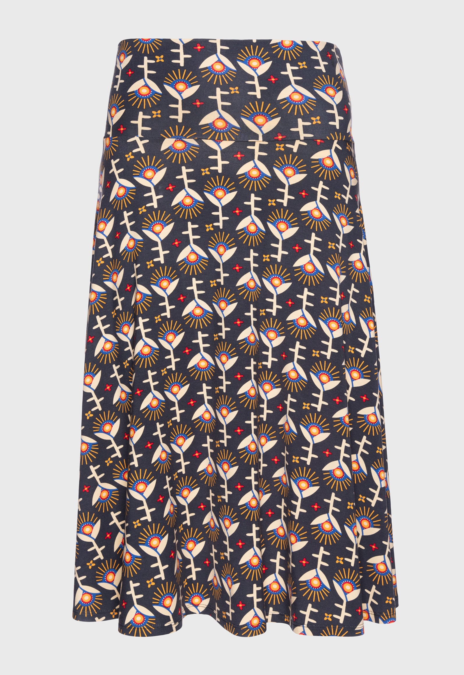 S26Skirt-V2 – Weitschwingender Rock mit breitem Bund (Midilänge)