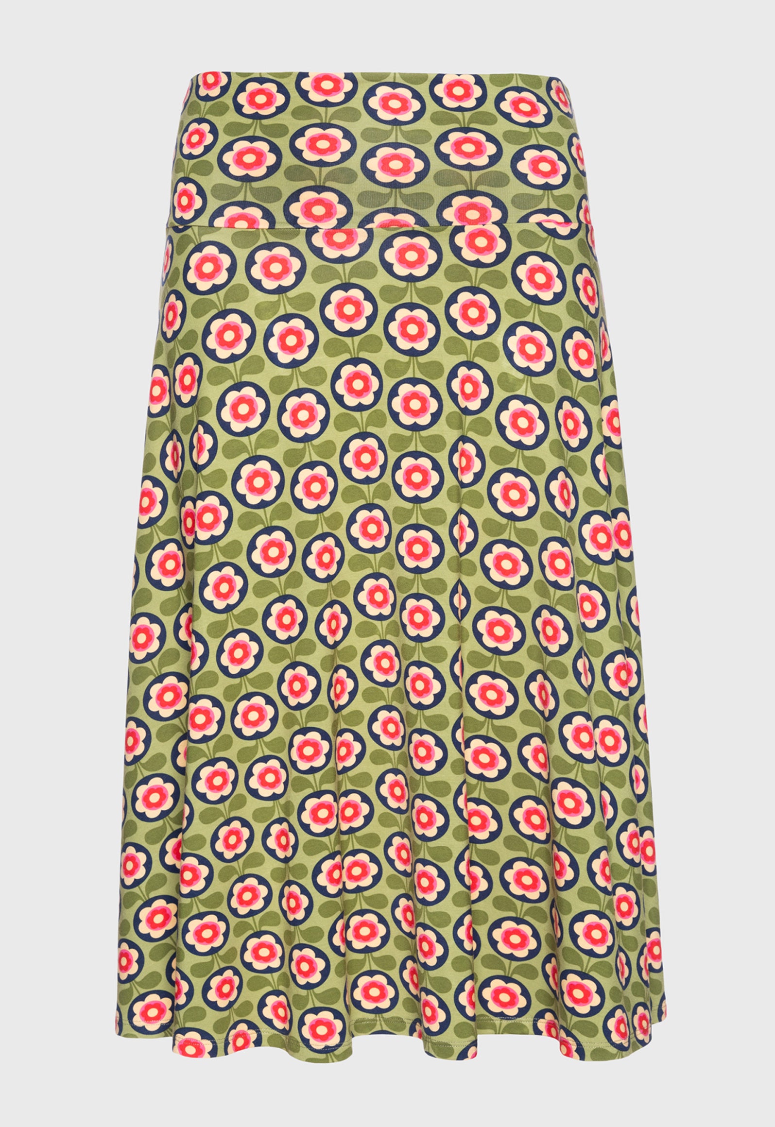 S26Skirt-V2 – Weitschwingender Rock mit breitem Bund (Midilänge)