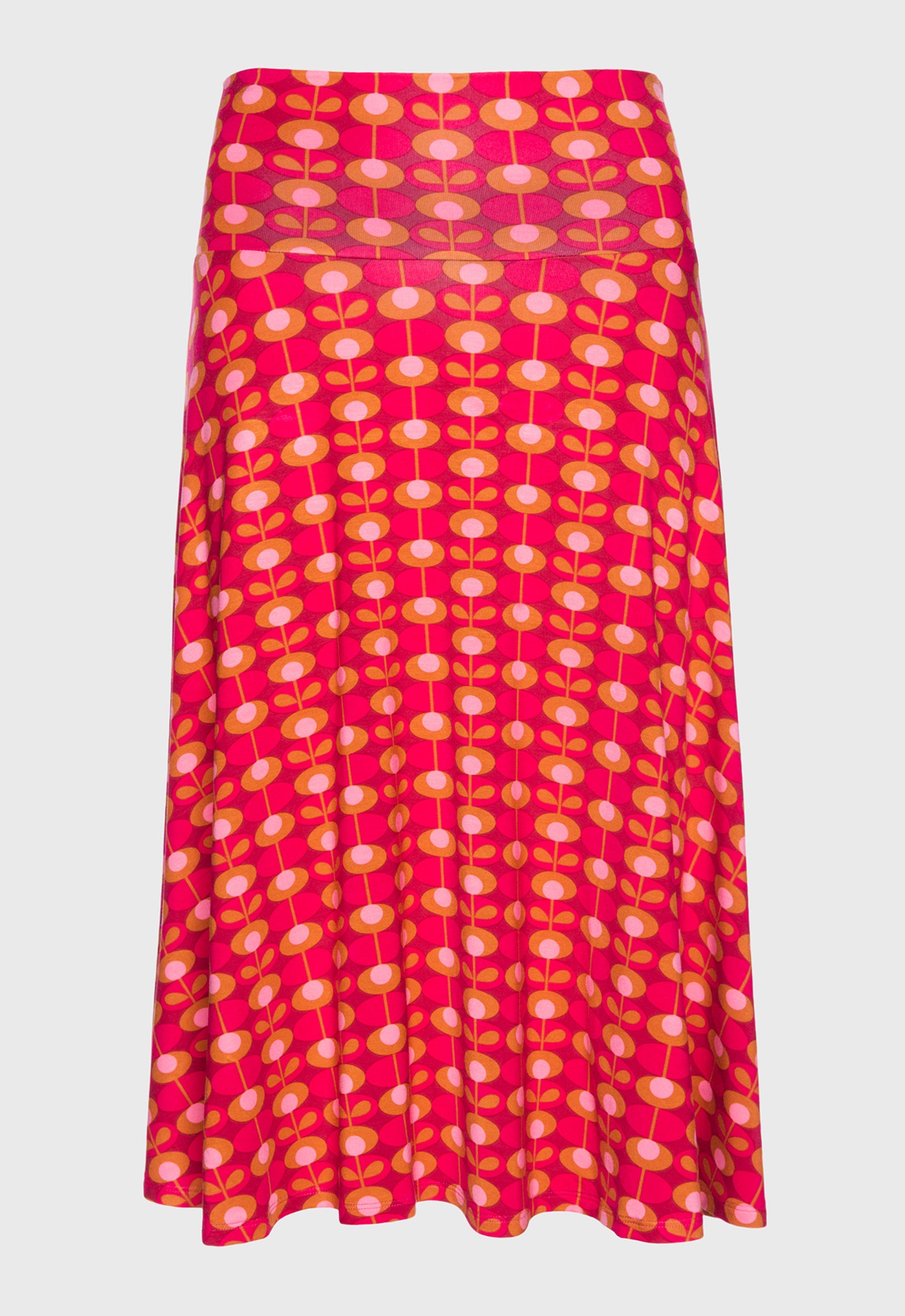 S26Skirt-V2 – Weitschwingender Rock mit breitem Bund (Midilänge)