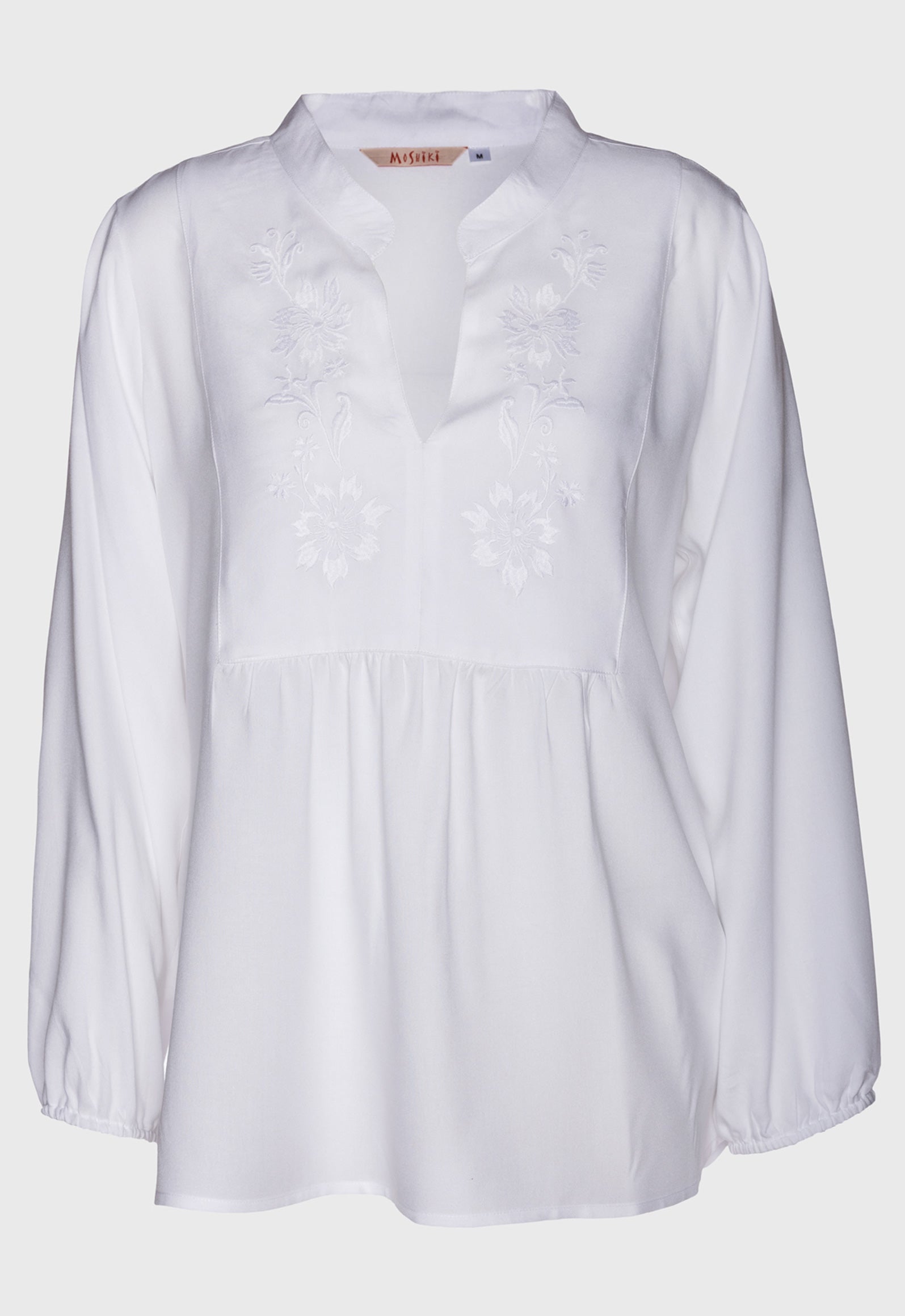 S26Top-SR3 – Besticktes Top mit langen Ärmeln