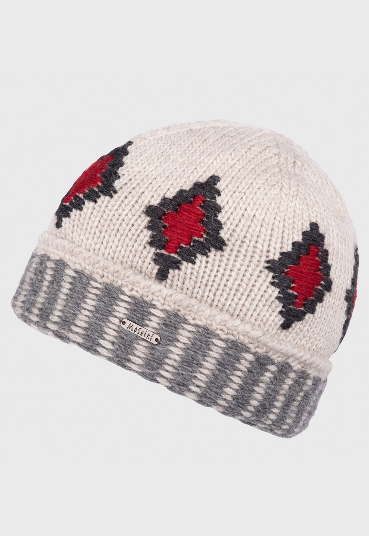 Saluma Beanie – Wollmütze mit Burfi-Muster und Bio-Fleece