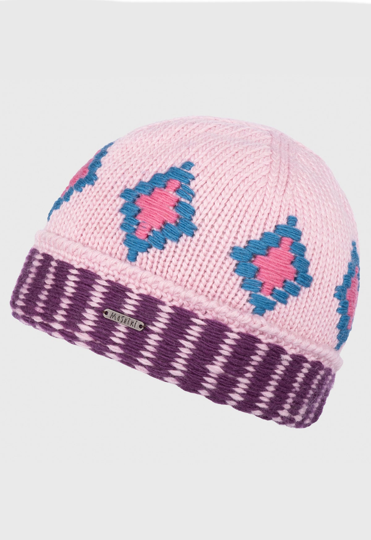 Saluma Beanie – Wollmütze mit Burfi-Muster und Bio-Fleece