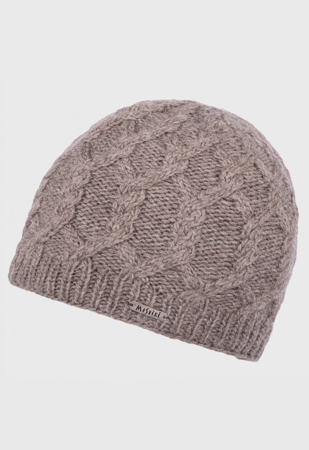 Umbin – handgemachte Cable-Beanie aus 100 % Naturwolle