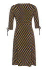 Kleid mit V-Ausschnitt, halblangen Ärmeln und Zierbändern - VD01W23