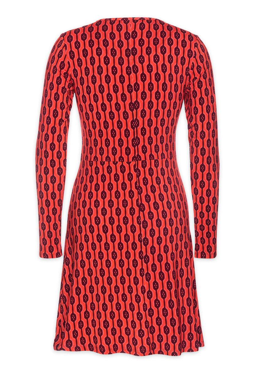 Locker geschnittenes Kleid mit ausgestelltem Rockteil - VD03W23