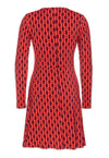 Locker geschnittenes Kleid mit ausgestelltem Rockteil - VD03W23
