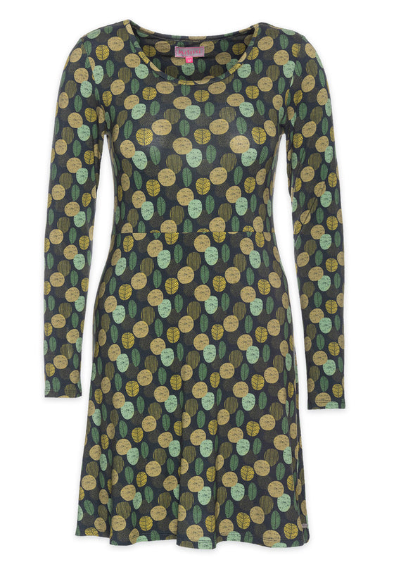 Locker geschnittenes Kleid mit ausgestelltem Rockteil - VD03W23