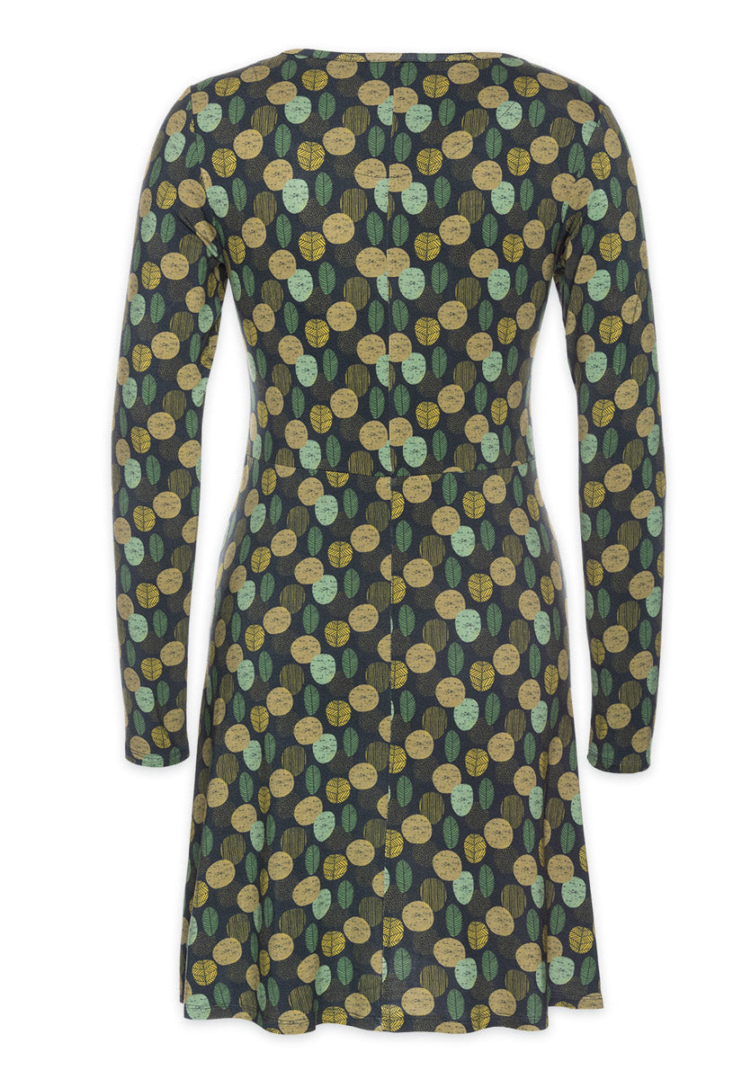 Locker geschnittenes Kleid mit ausgestelltem Rockteil - VD03W23