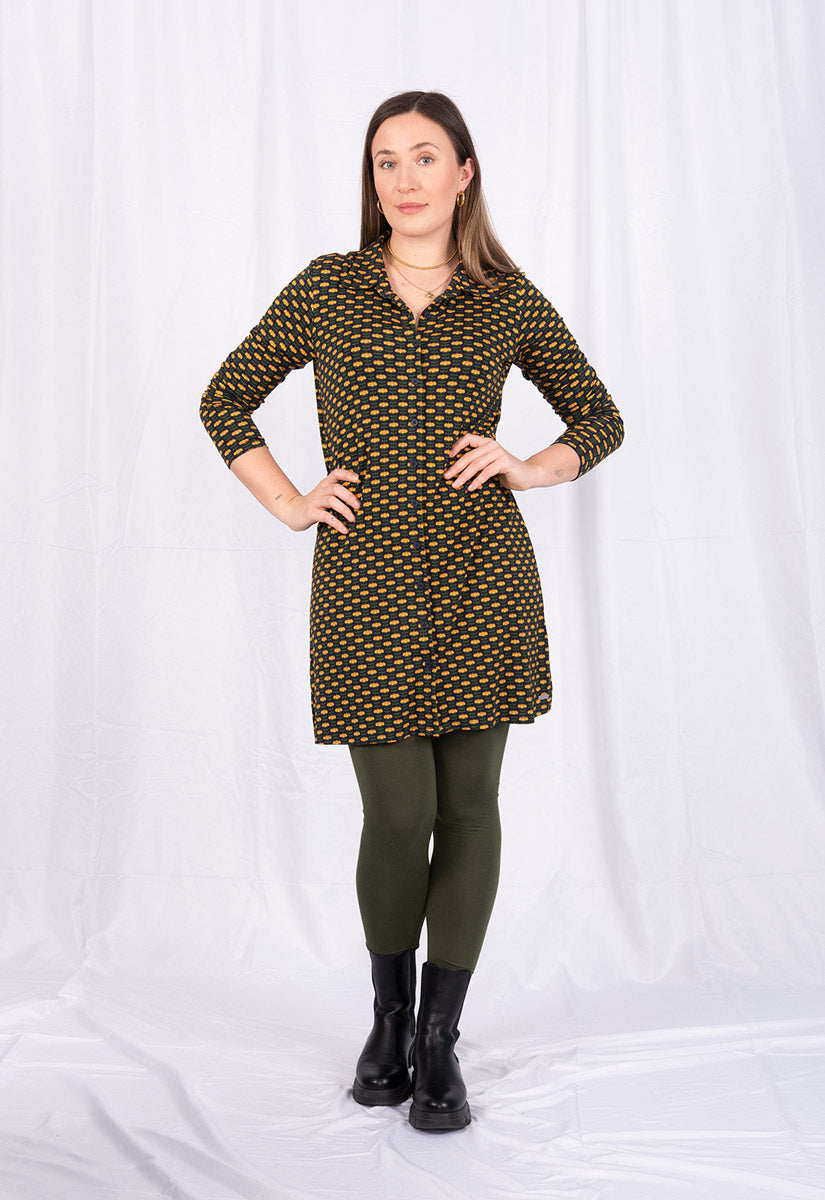 Button-through shirt dress - VD04W23