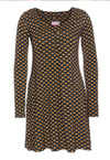 Kurzes Langarm-Kleid mit Kellerfalte - VD05W23