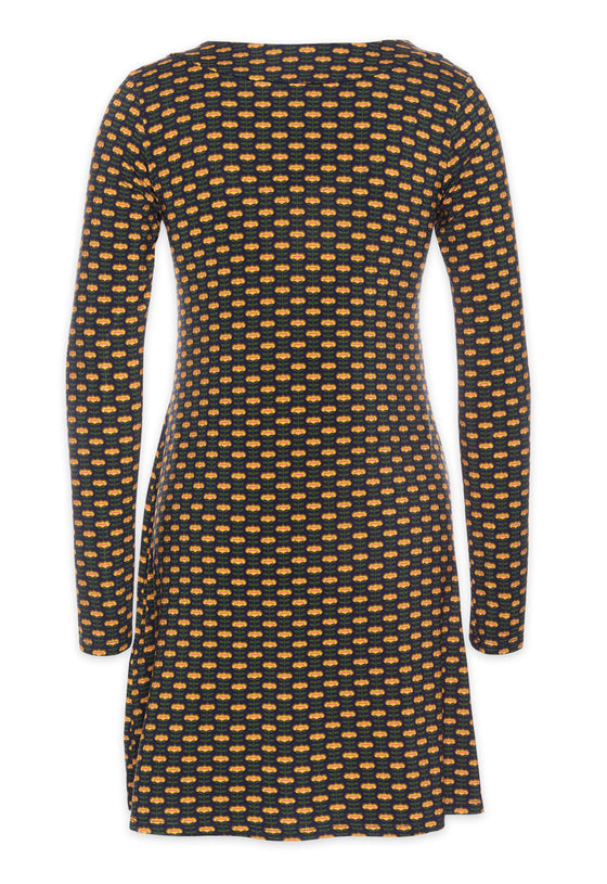 Kurzes Langarm-Kleid mit Kellerfalte - VD05W23