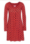 Kurzes Langarm-Kleid mit Kellerfalte - VD05W23
