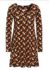 Kurzes Langarm-Kleid mit Kellerfalte - VD05W23