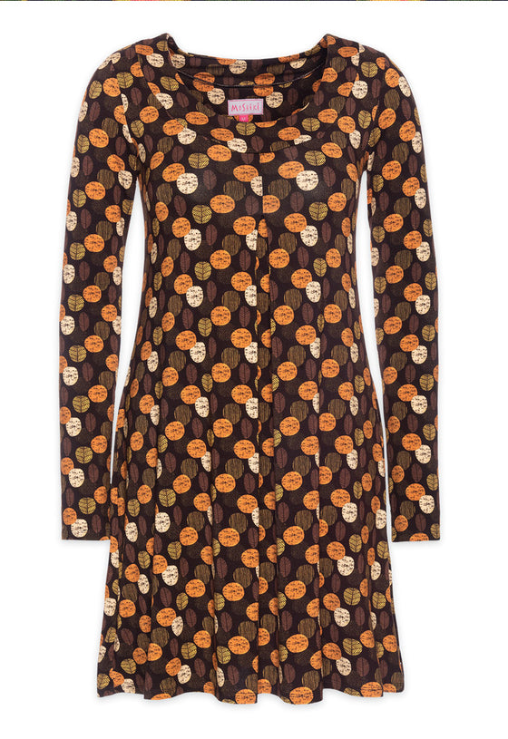 Kurzes Langarm-Kleid mit Kellerfalte - VD05W23
