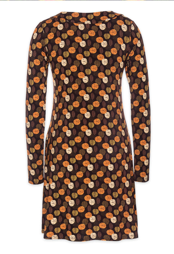 Kurzes Langarm-Kleid mit Kellerfalte - VD05W23
