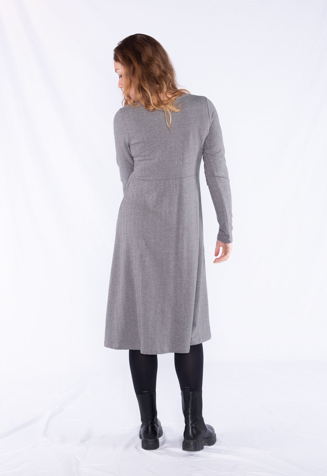 Flared V-neck dress - W24Dress-G5