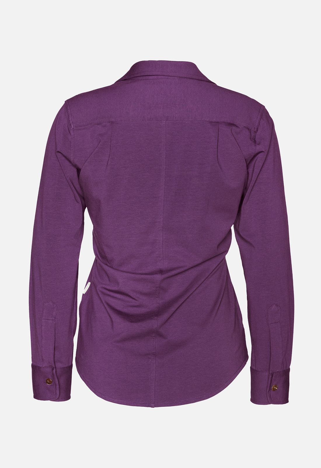 W25Blouse-G1 – Klassische Jerseybluse mit Knopfleiste – GOTS-zertifiziert