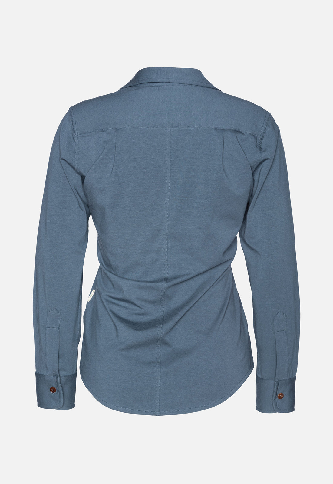 W25Blouse-G1 – Klassische Jerseybluse mit Knopfleiste – GOTS-zertifiziert
