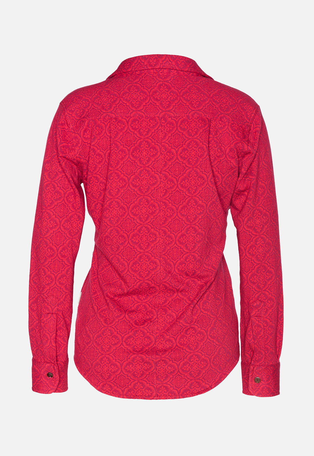 W25Blouse-G2 – Klassische Hemdbluse aus Bio-Stretch-Jacquard – GOTS-zertifiziert