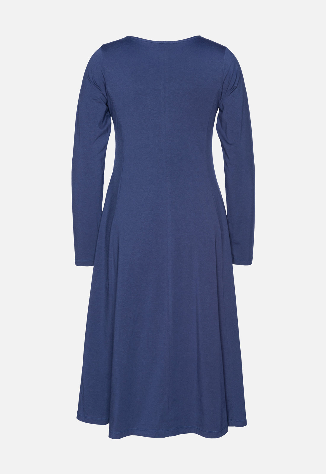 W25Dress-G2 –Langes Jersey-Kleid in A-Linie – GOTS-zertifiziert