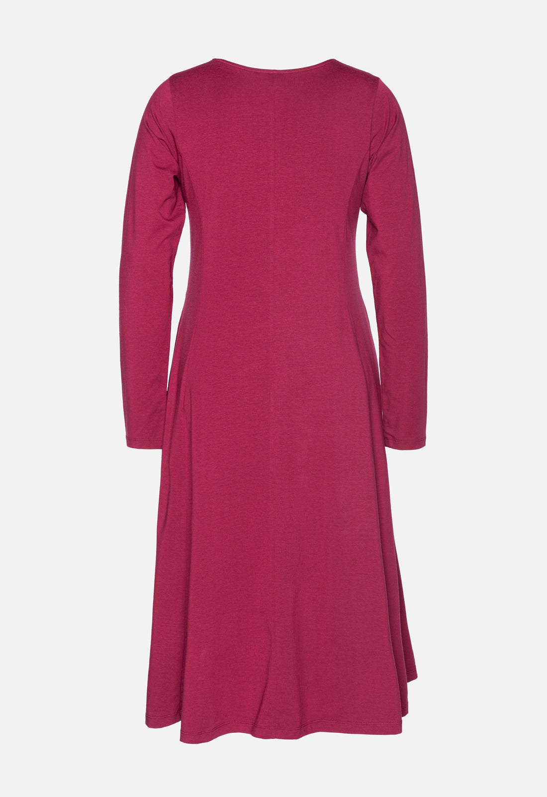 W25Dress-G2 –Langes Jersey-Kleid in A-Linie – GOTS-zertifiziert