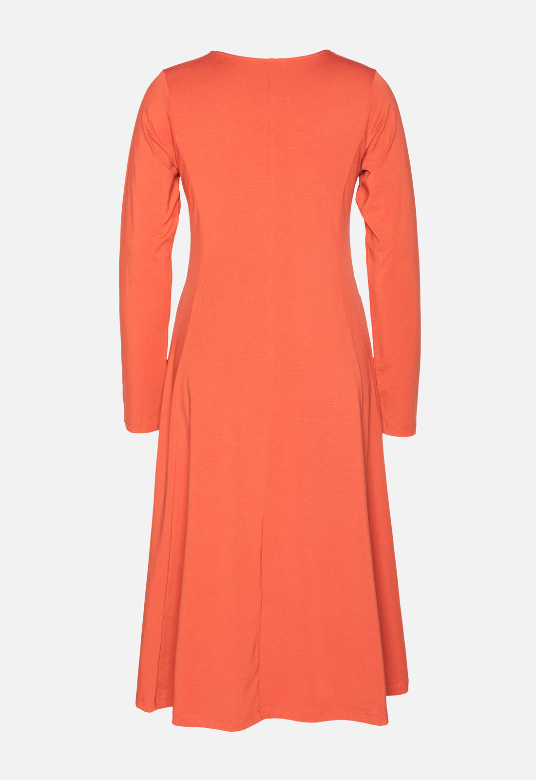 W25Dress-G2 –Langes Jersey-Kleid in A-Linie – GOTS-zertifiziert