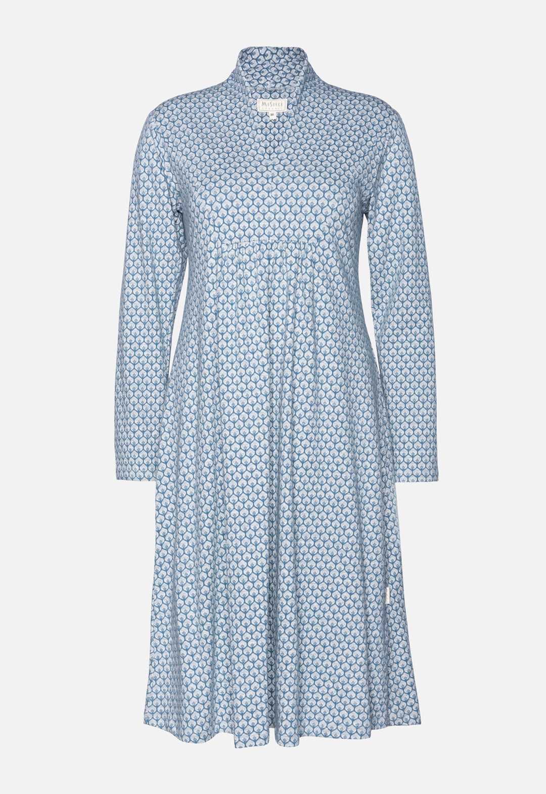 W25Dress-G4 – Kleid mit hohem Kragen & V-Ausschnitt – GOTS-zertifiziert