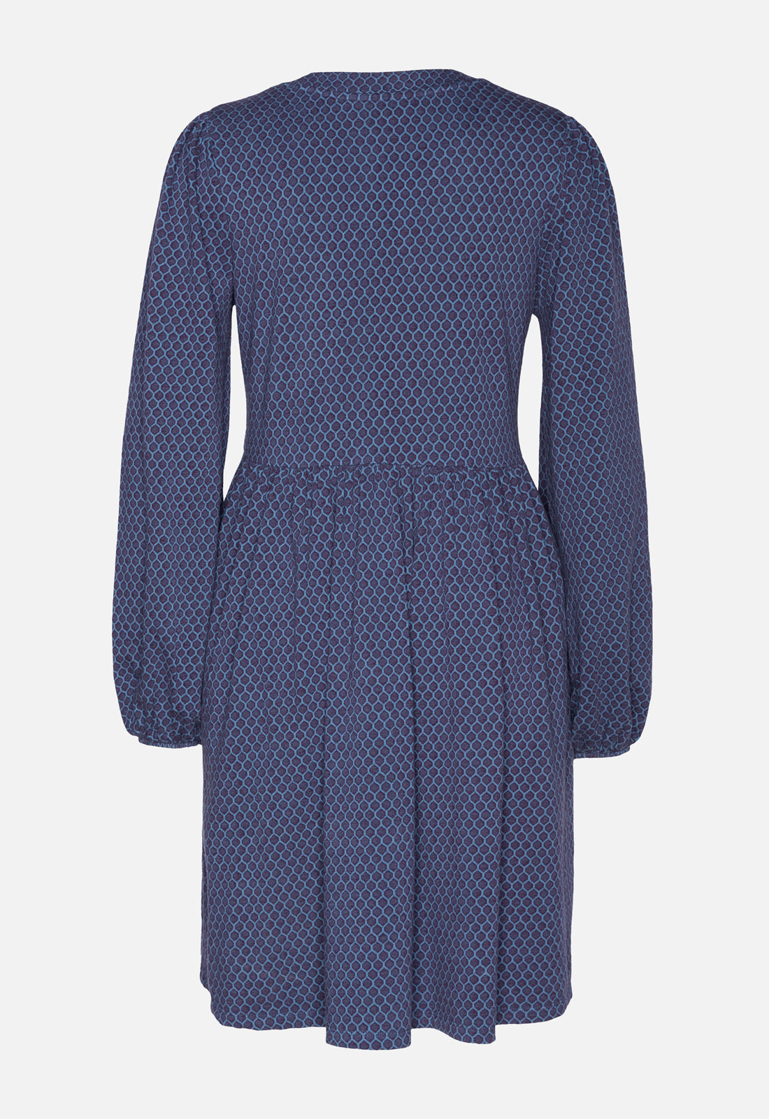 W25Dress-G8 – Klassisches Kleid mit Knopfleiste & V-Ausschnitt – GOTS-zertifiziert