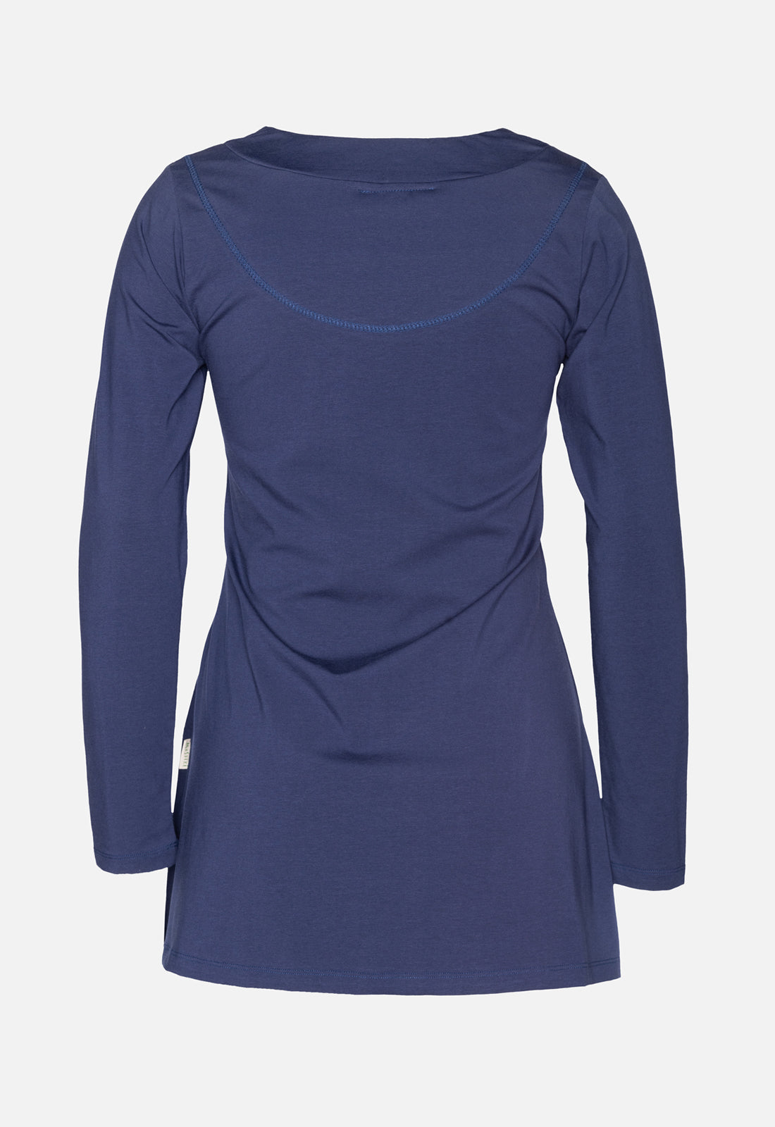 W25Top-G1 – Langes Jersey-Top mit Kellerfalte – GOTS-zertifiziert