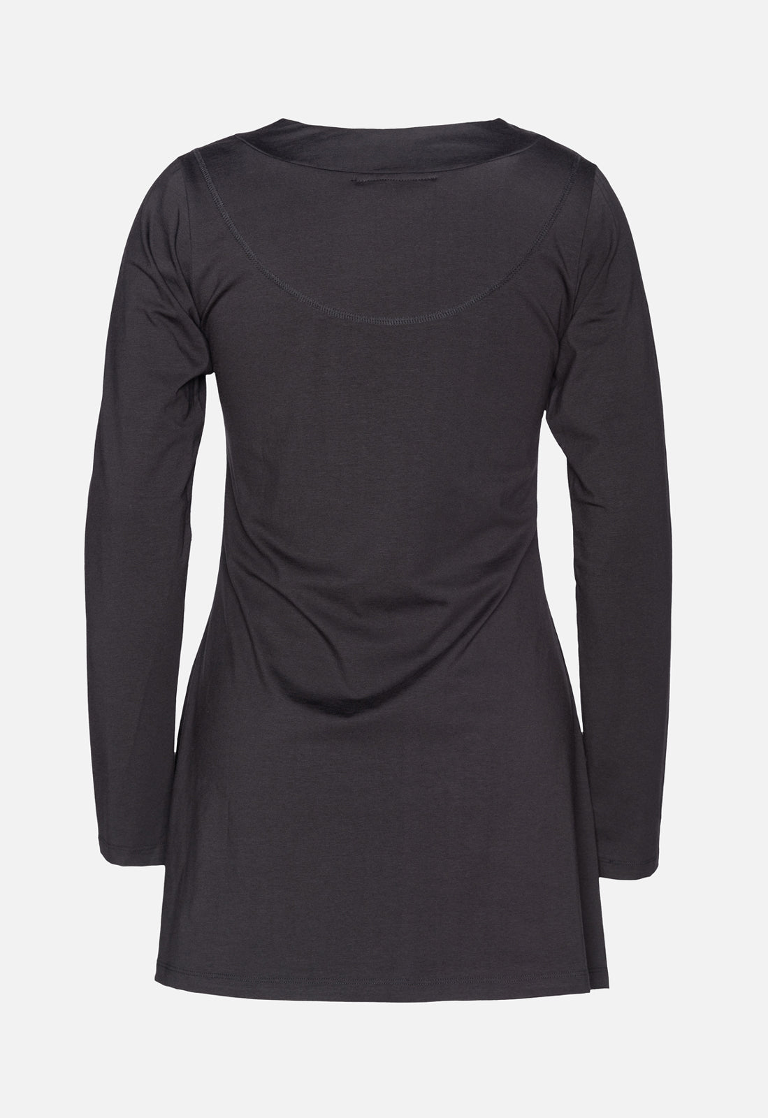 W25Top-G1 – Langes Jersey-Top mit Kellerfalte – GOTS-zertifiziert
