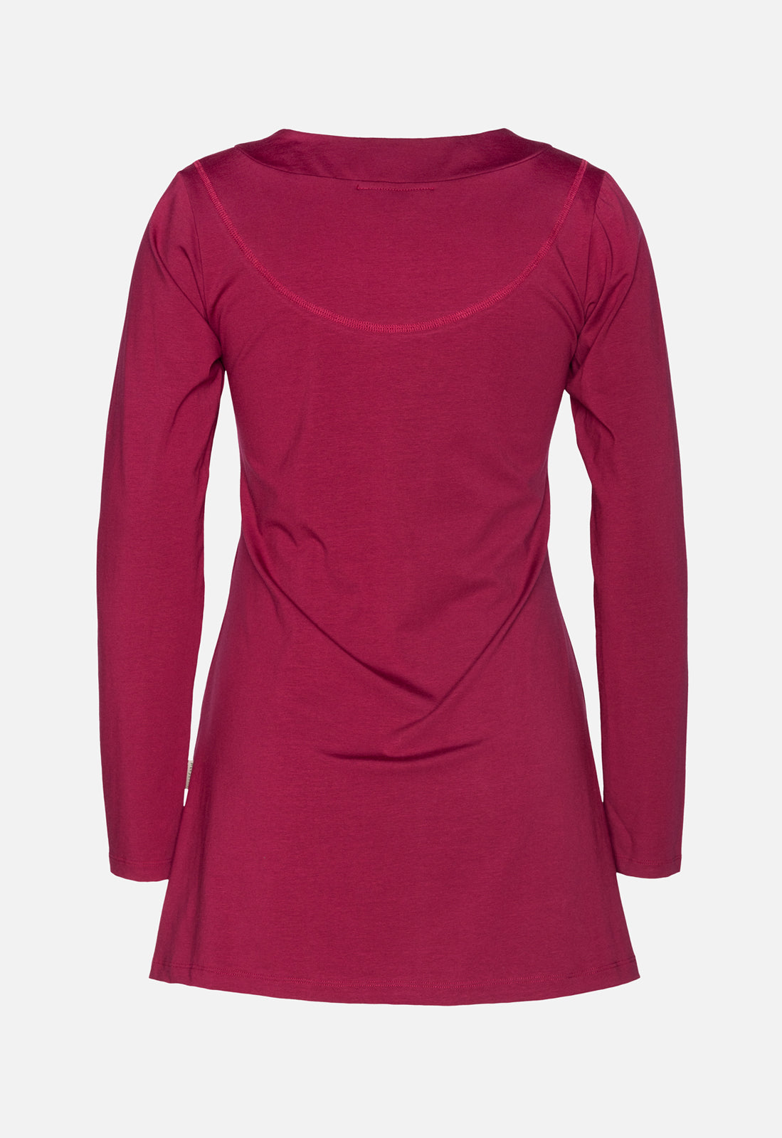 W25Top-G1 – Langes Jersey-Top mit Kellerfalte – GOTS-zertifiziert