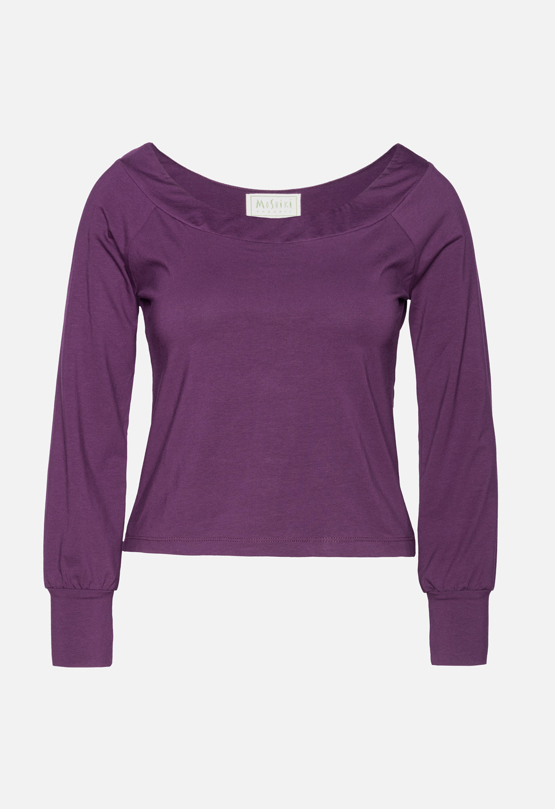 W25Top-G2 – Langarmshirt mit weitem Ausschnitt – GOTS-zertifiziert