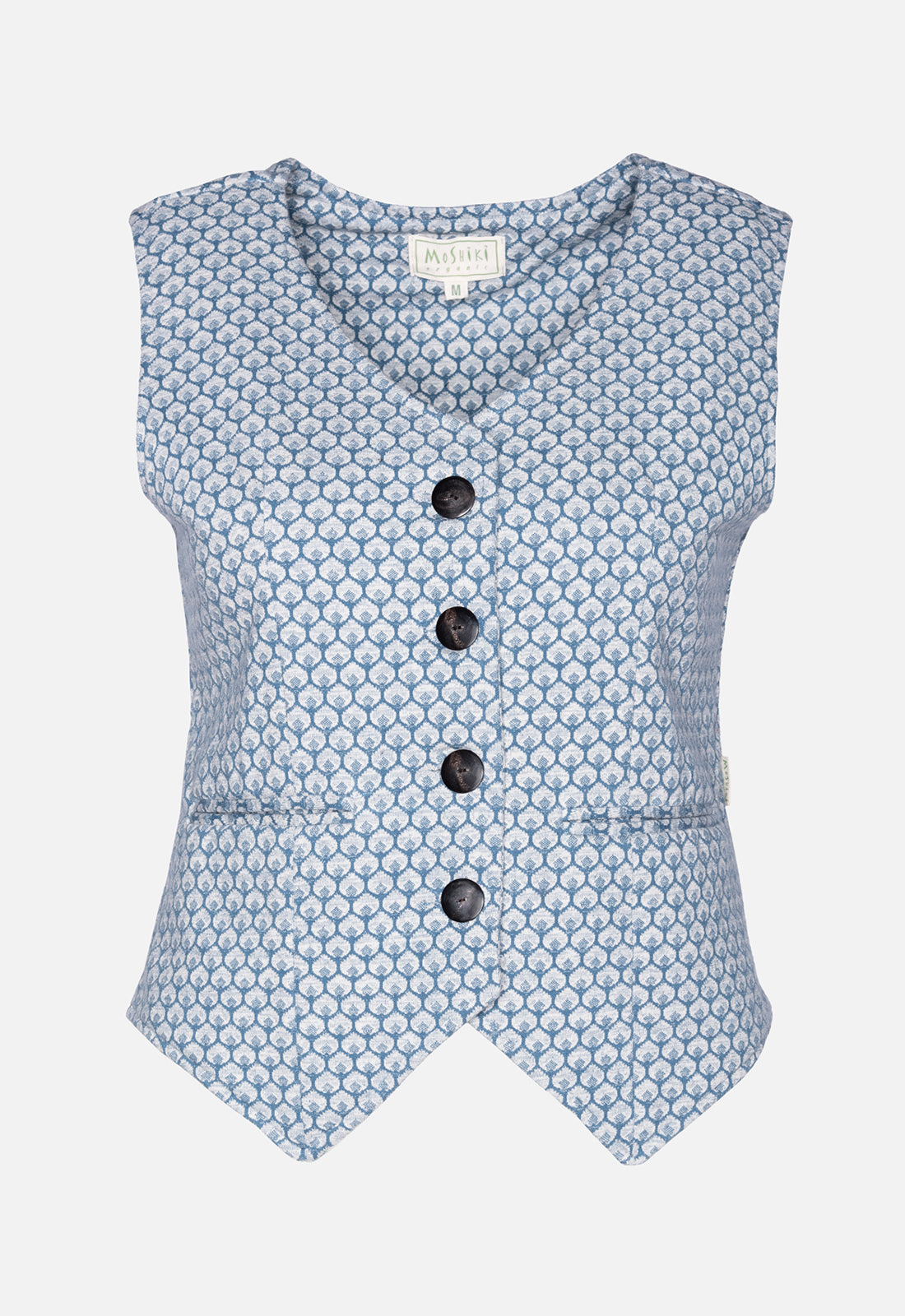 W25Vest-G1 – Klassische Weste aus Bio-Stretch-Jacquard – GOTS-zertifiziert