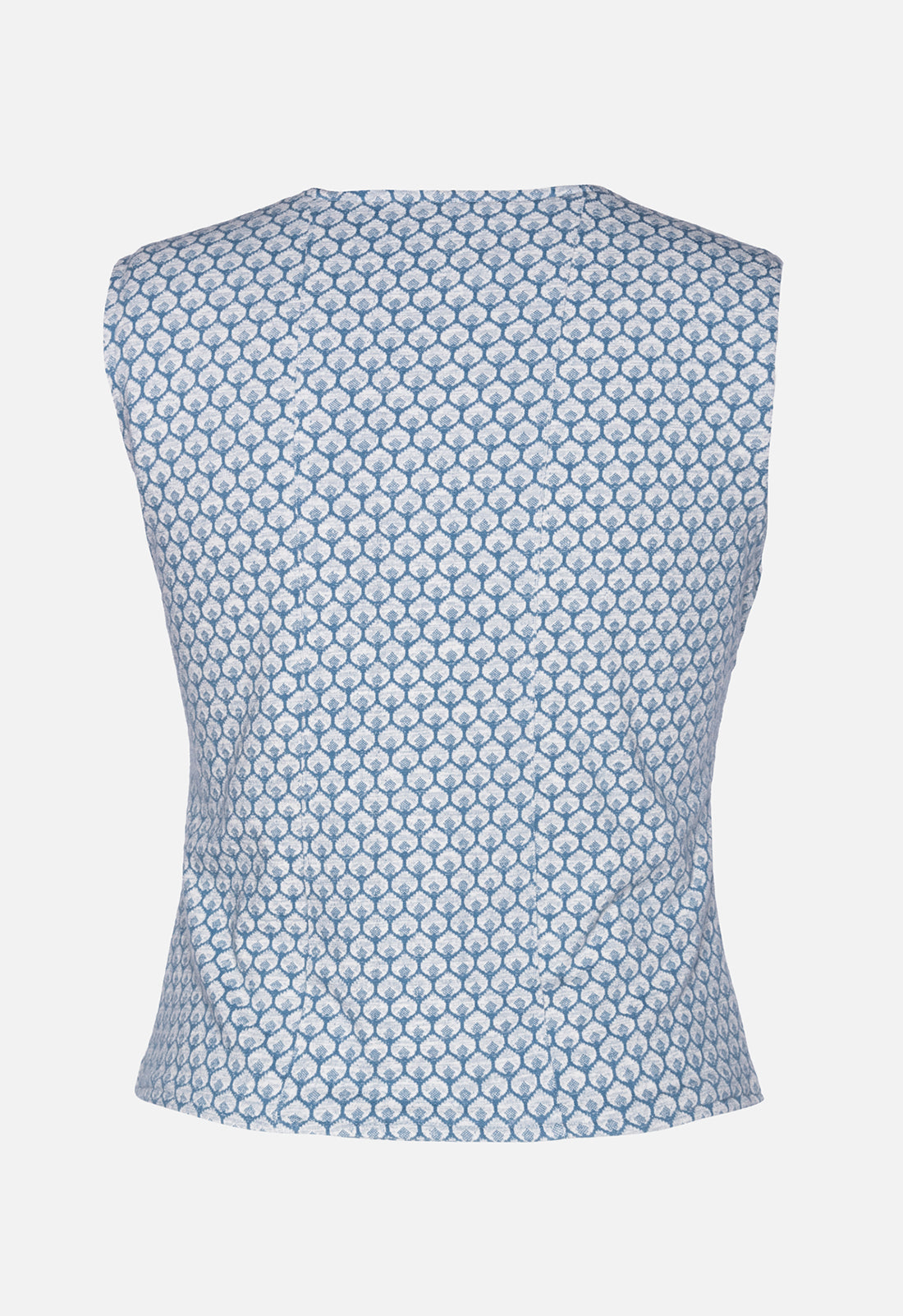 W25Vest-G1 – Klassische Weste aus Bio-Stretch-Jacquard – GOTS-zertifiziert