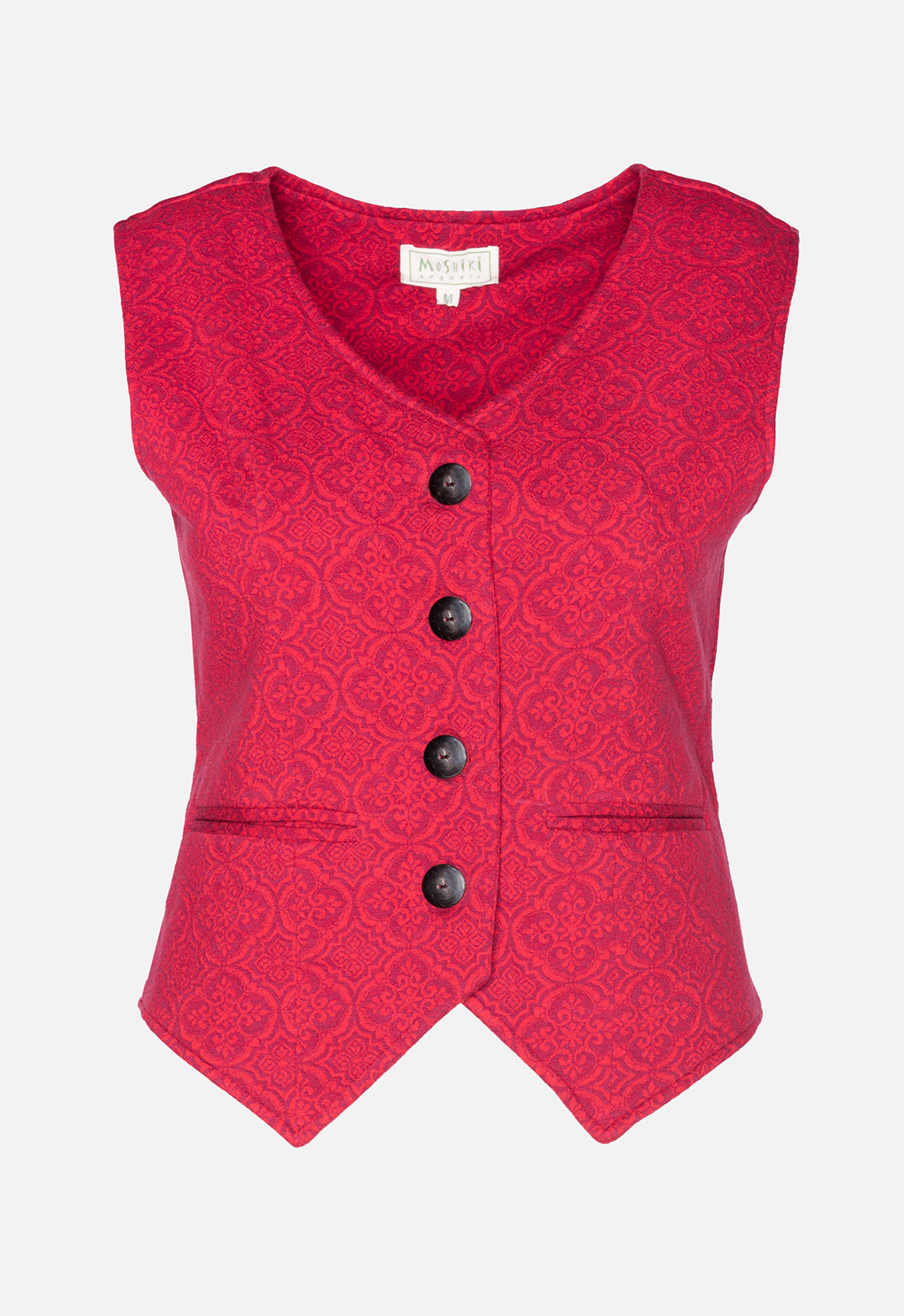 W25Vest-G1 – Klassische Weste aus Bio-Stretch-Jacquard – GOTS-zertifiziert