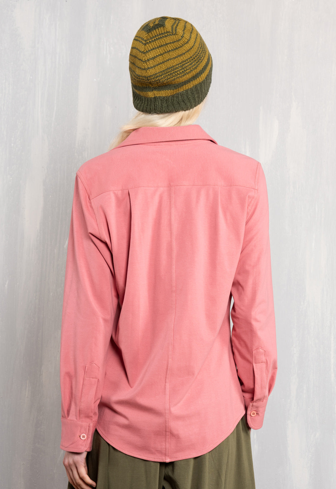 W26Blouse-G1 – Jerseybluse aus Bio-Baumwolle mit Kragen