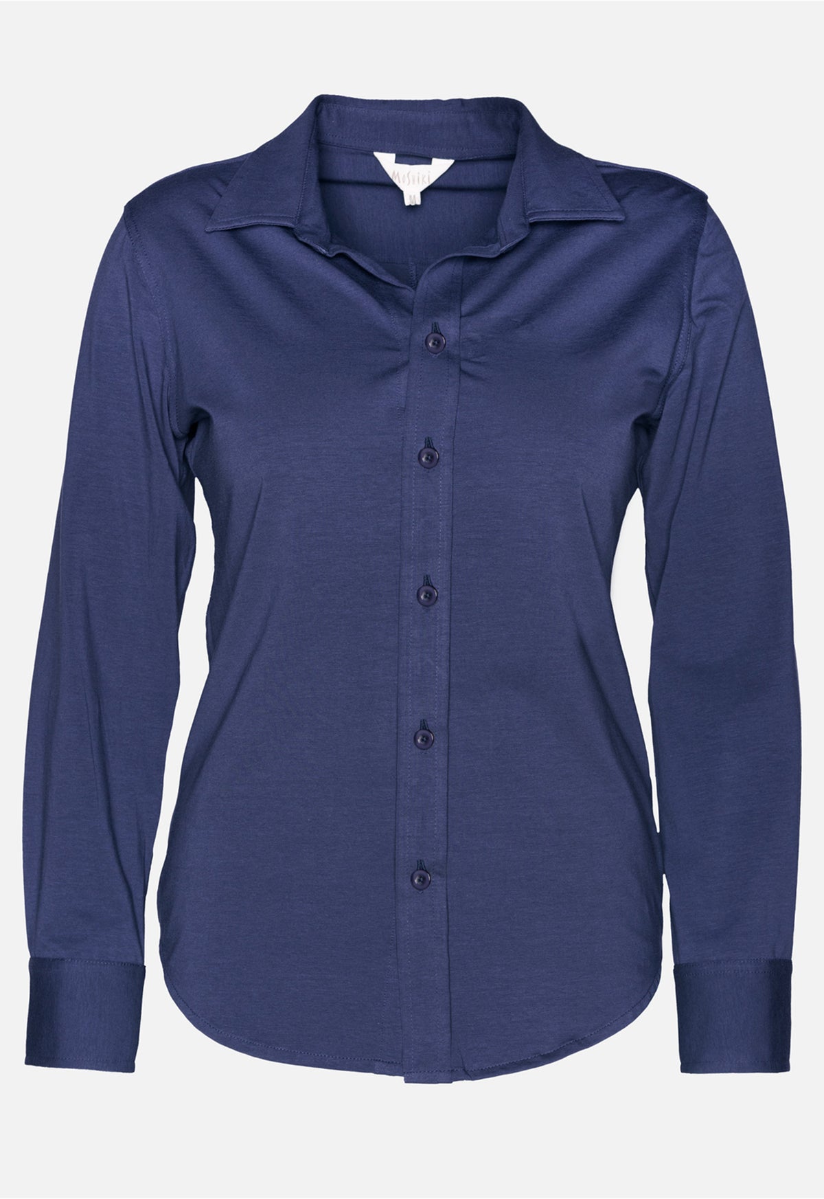 W26Blouse-G1 – Jerseybluse aus Bio-Baumwolle mit Kragen