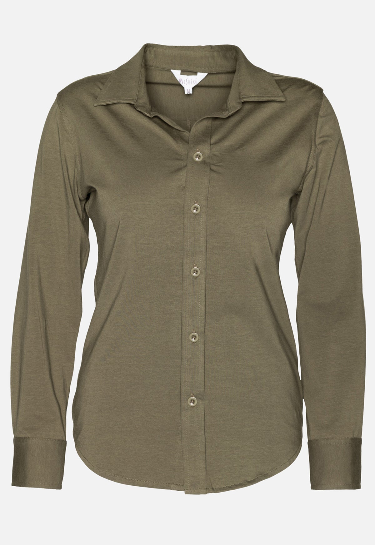 W26Blouse-G1 – Jerseybluse aus Bio-Baumwolle mit Kragen