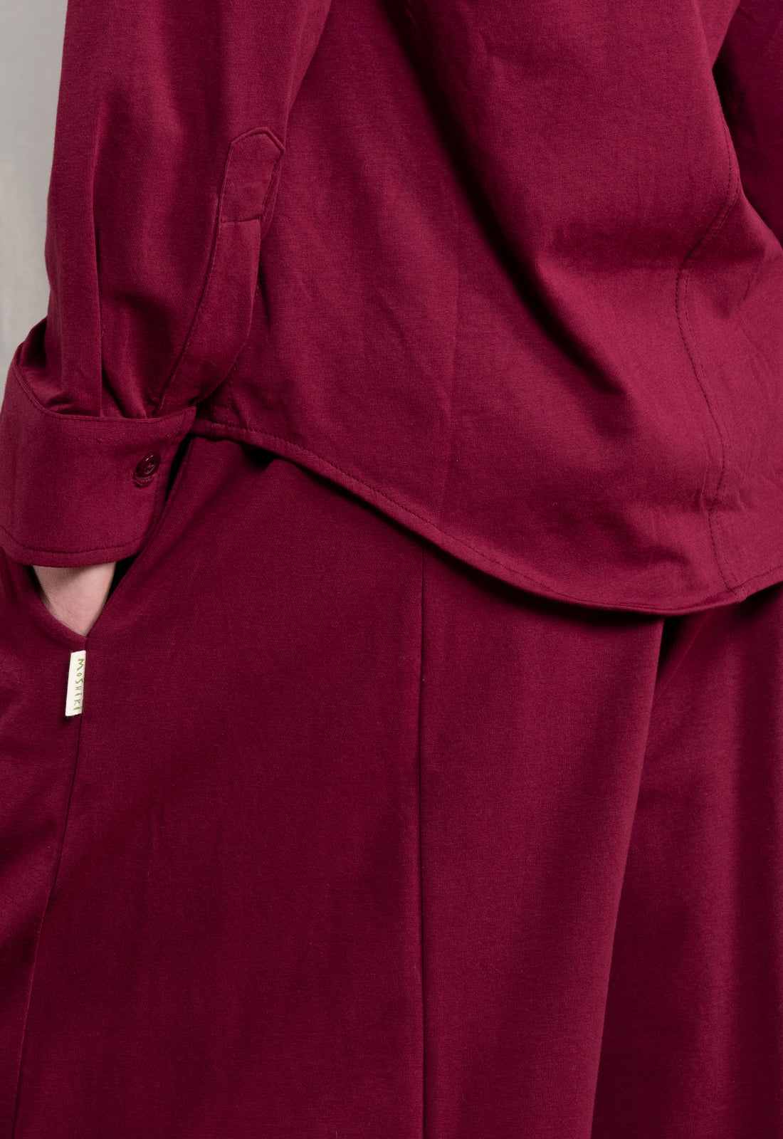 W26Blouse-G1 – Jerseybluse aus Bio-Baumwolle mit Kragen