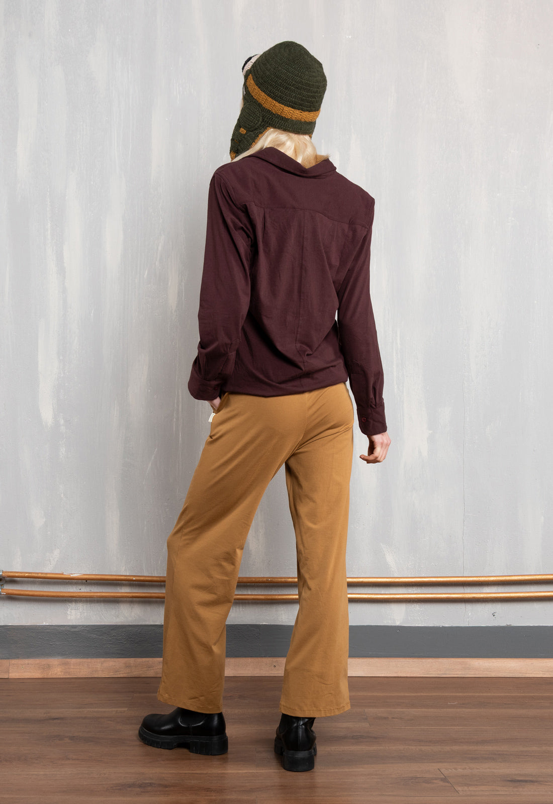W26Blouse-G1 – Jerseybluse aus Bio-Baumwolle mit Kragen