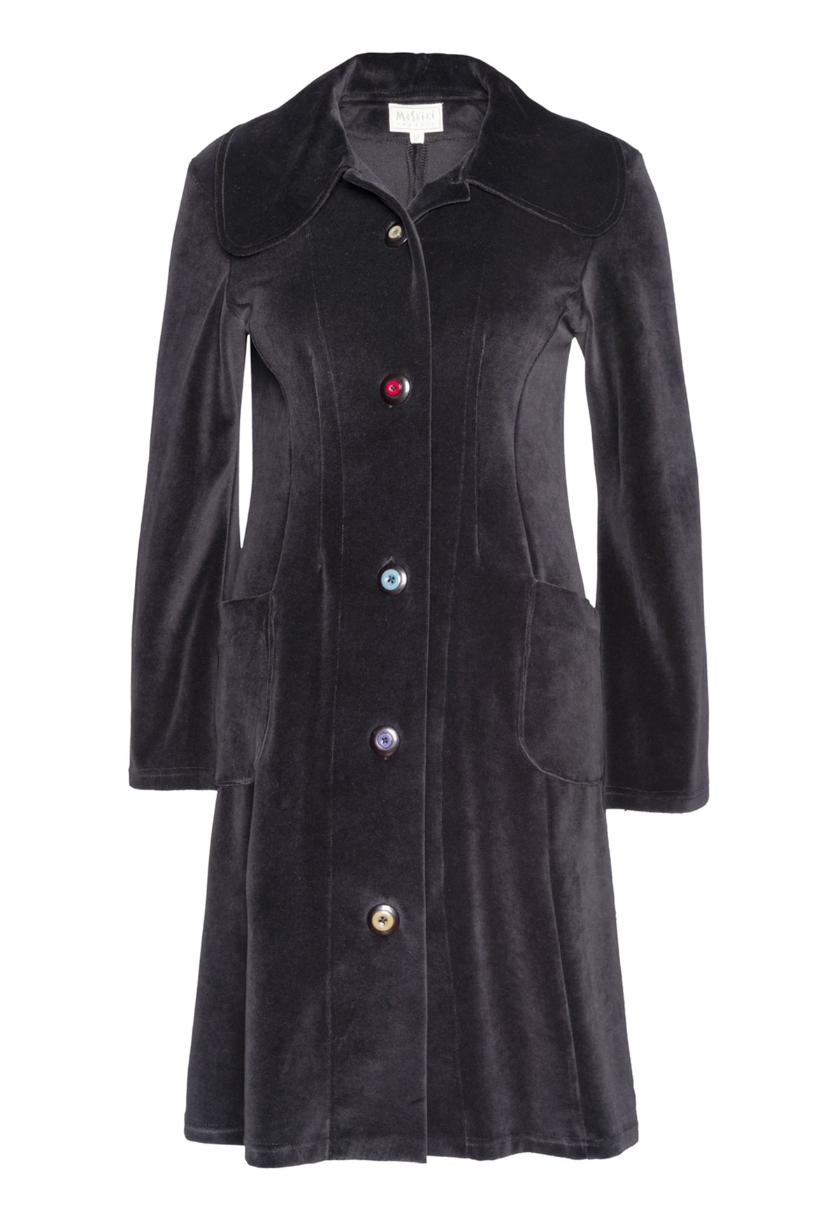 W26Jacket-G2 – Lange Samtjacke aus GOTS Bio-Baumwolle
