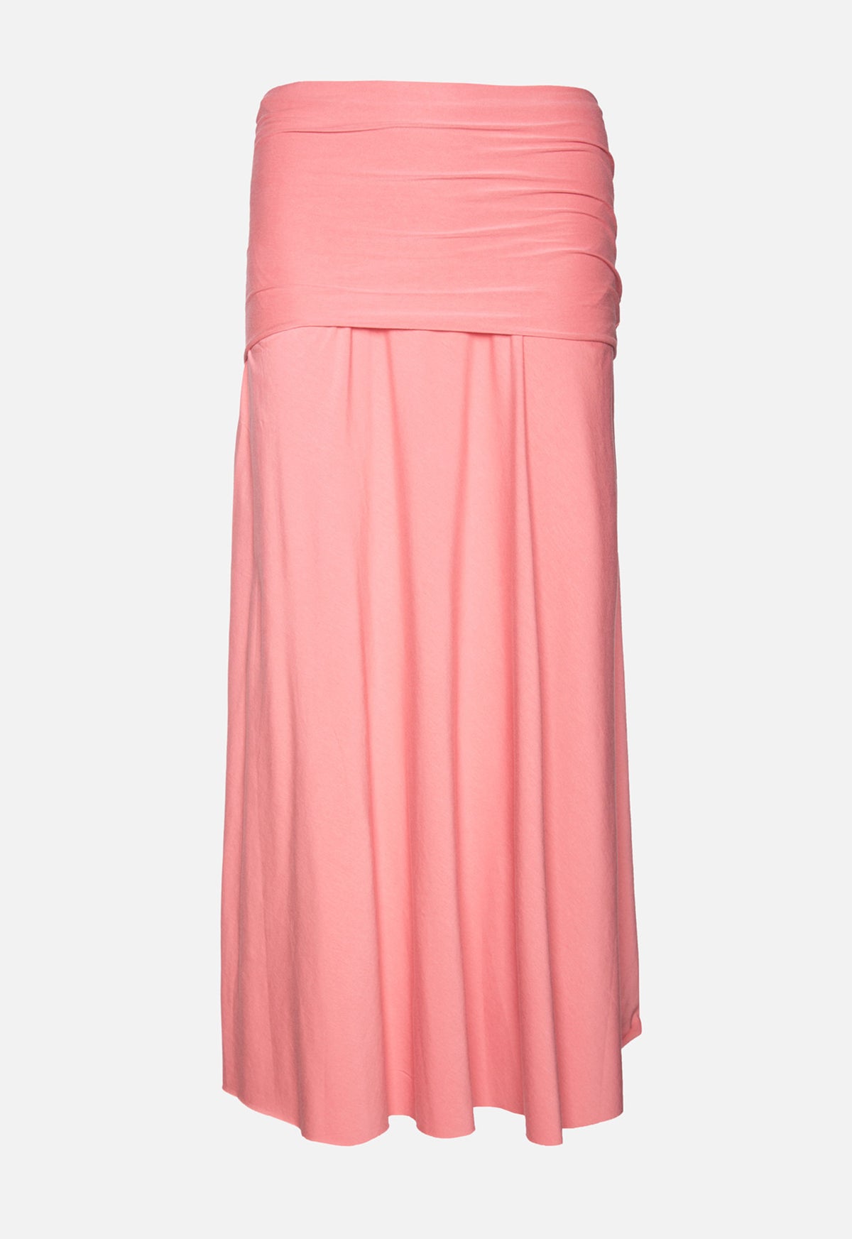 W26Skirt-G1 – Langer Jerseyrock mit variablem Faltbund