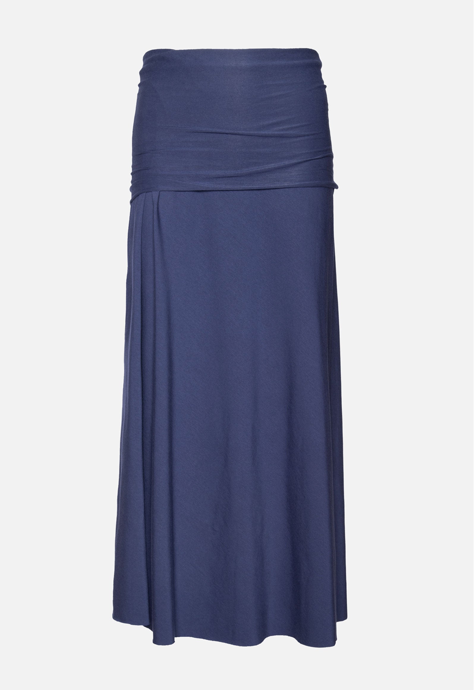 W26Skirt-G1 – Langer Jerseyrock mit variablem Faltbund