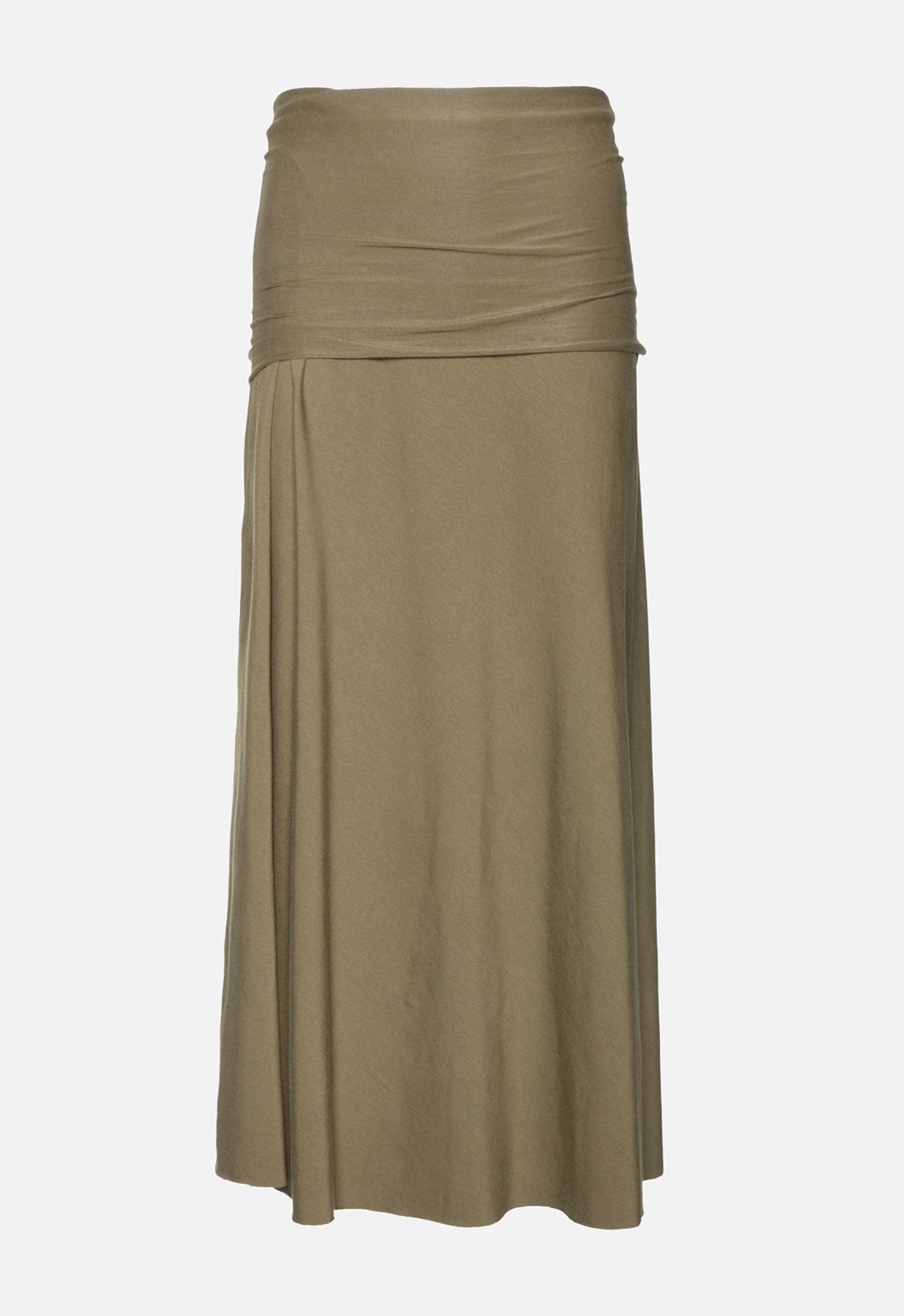 W26Skirt-G1 – Langer Jerseyrock mit variablem Faltbund