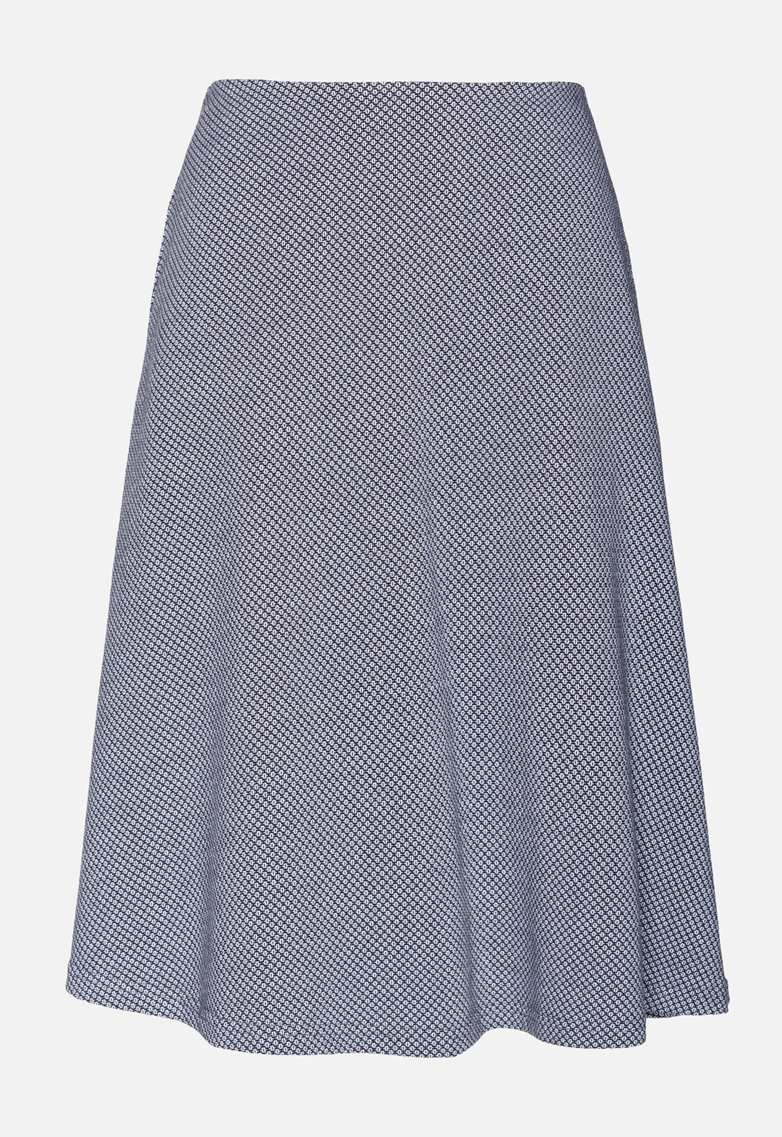 W26Skirt-G2 – GOTS A-Linien-Rock aus Bio-Baumwoll-Jacquard